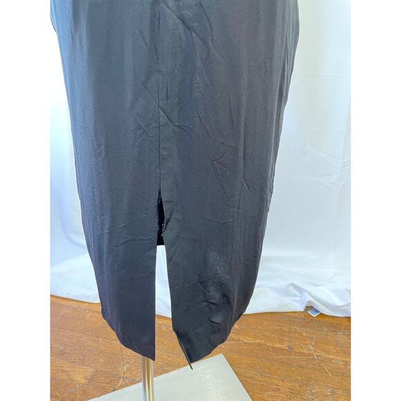 1980s Black Red Trim Wiggle Dress by Cactus NYC – Size 14 – Pinup Style - Picture 10 of 16